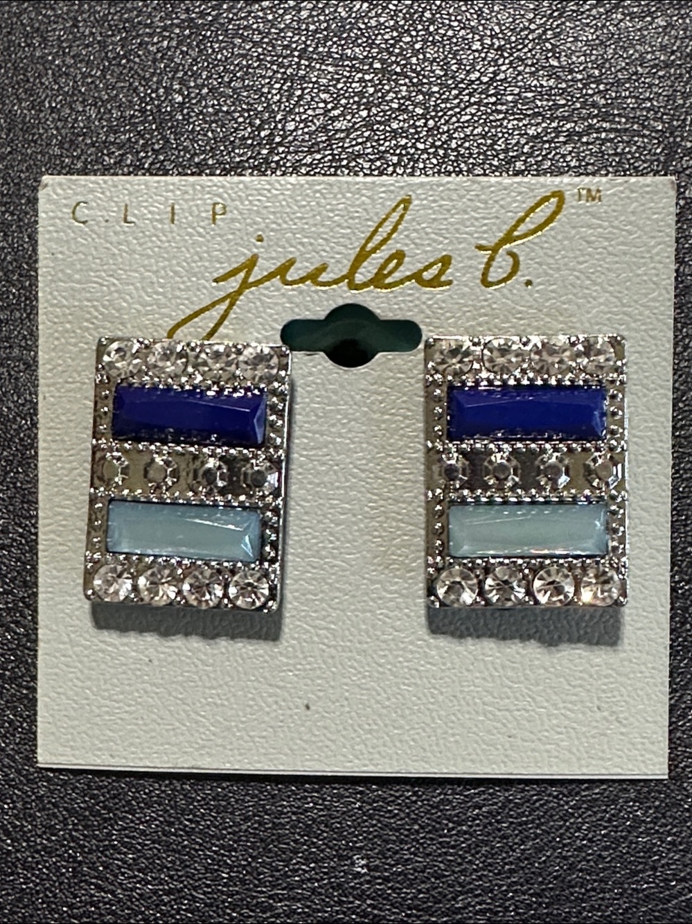 Jules B. Silver-Tone Clip Earrings NEW